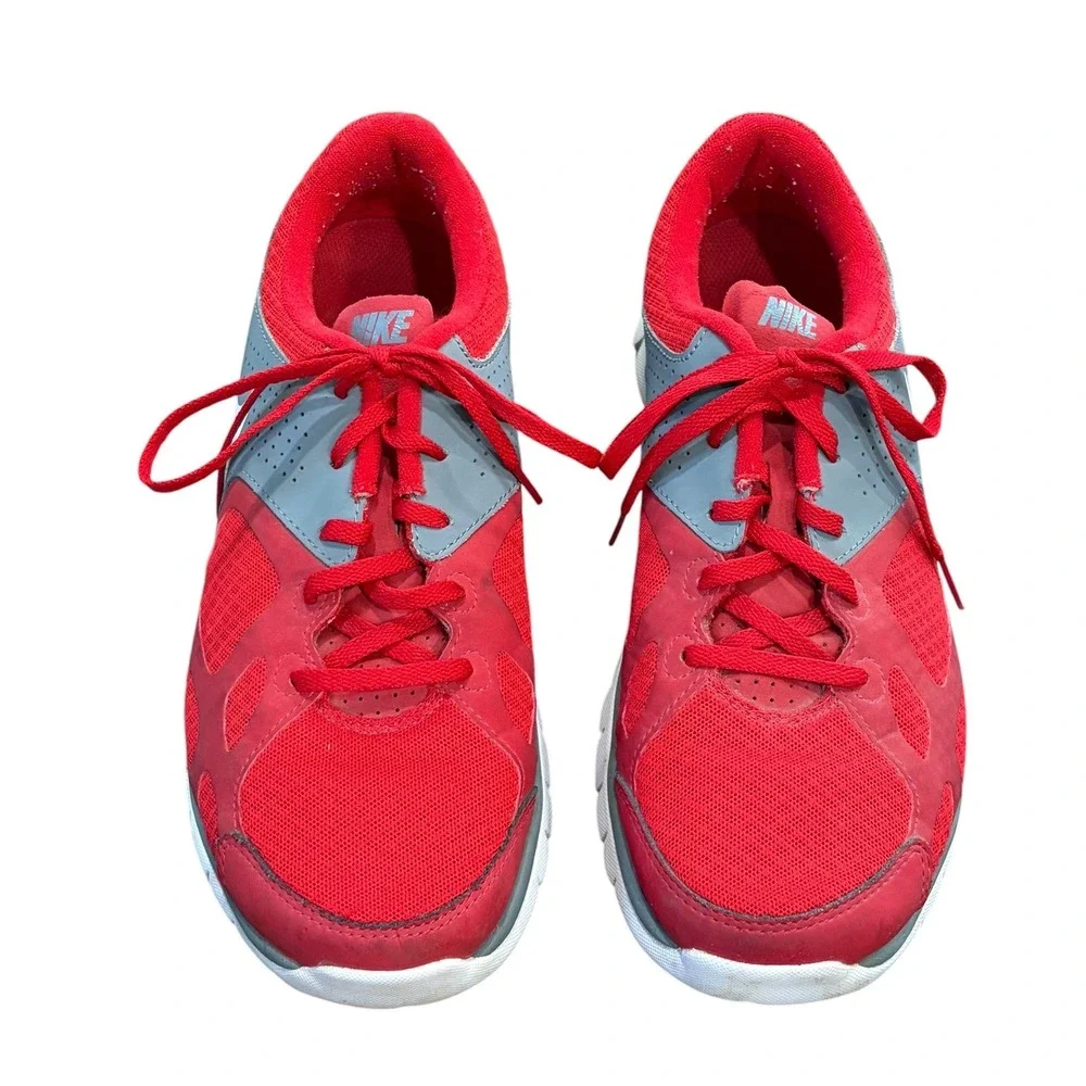 Nike FLEX 2012 Mens Running Shoes Size 8 Red Grey Training 512019-600